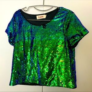 Louche Sequin Top